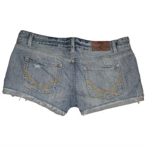 PINK Victoria's Secret Blue Denim Cutoff Shorts VINTAGE Y2K POLKA DoT POCKETS